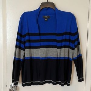 Liz Claiborne Career striped light cardigan sweater